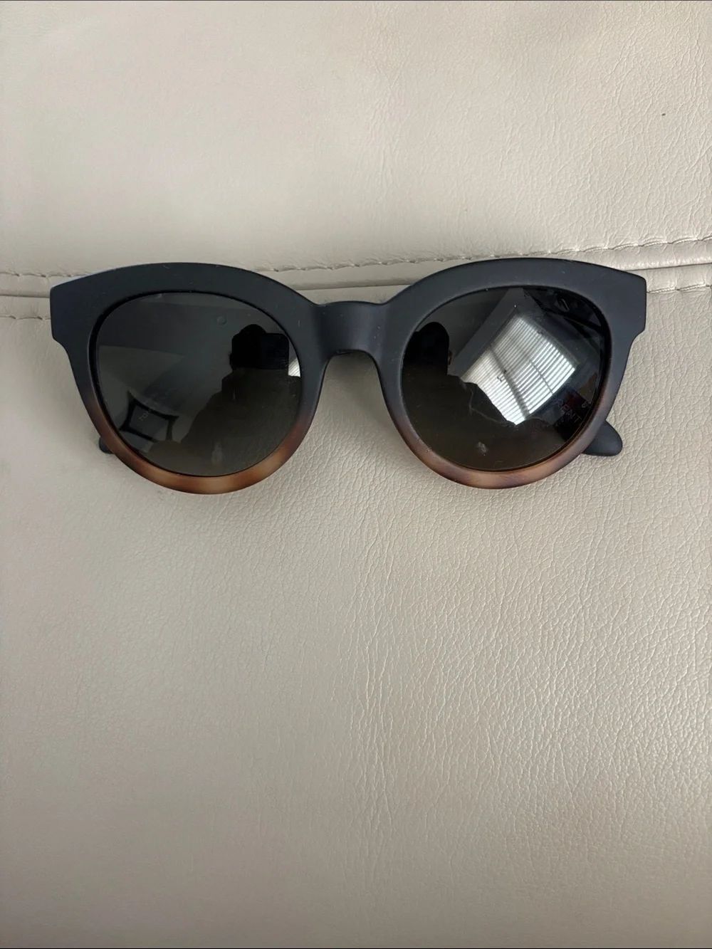 TOMS Florentin Matte Black, Tortiose, and Green Polorized Lens Sunglasses